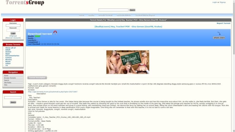 768px x 432px - TorrentsGroup (TorrentsGroup.com) Free Porn Torrent Site