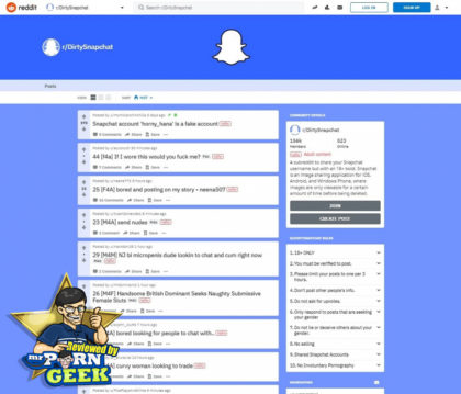 Snapchat reddit dirty Snapchat Nudes: