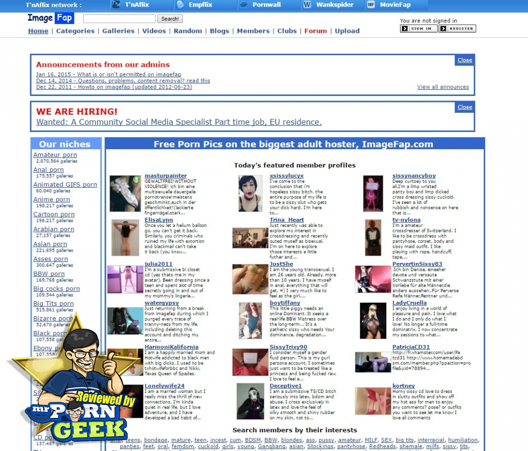Amateur Sissy Porn Piv - ImageFap: The Offical Review of ImageFap.com - MrPornGeek