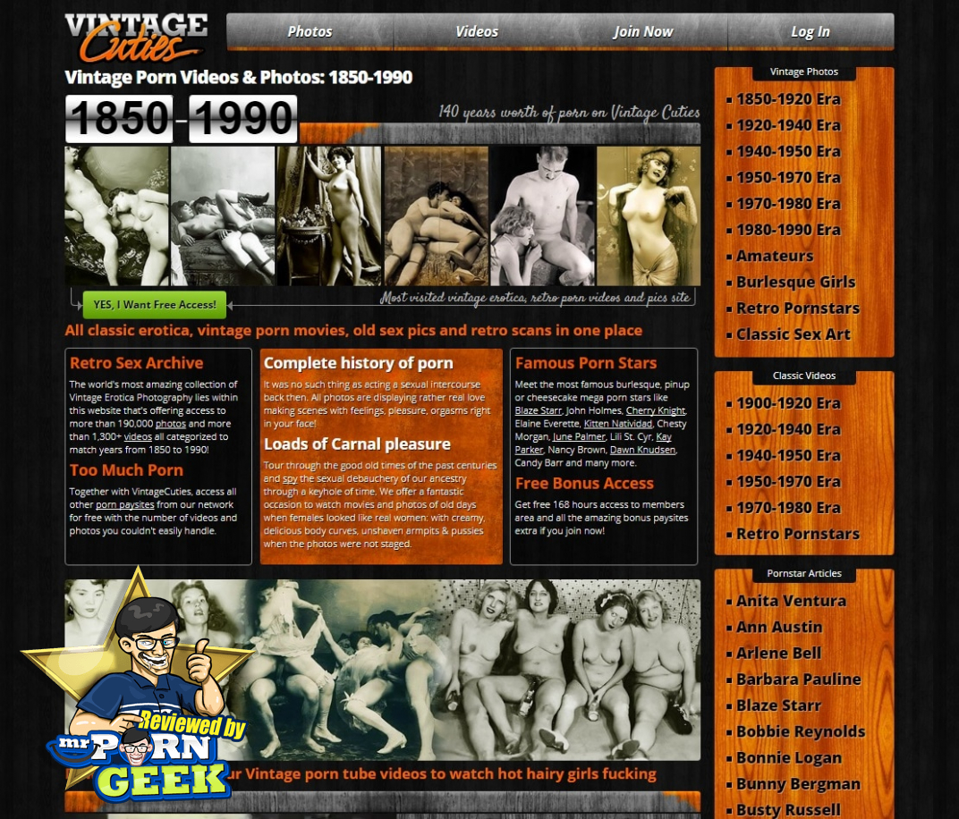 1072px x 916px - VintageCuties - Vintage Porn Site, Classic & Retro Sex Site
